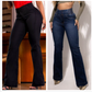 Stretchiga jeans med hög midja