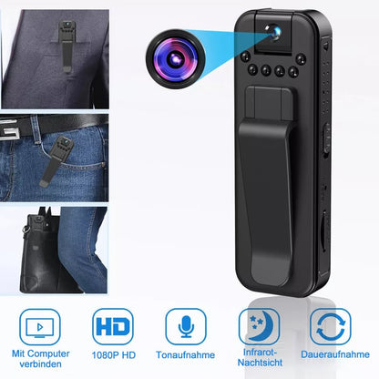 🏆Blitzverkauf⚡Über 50.000 VERKAUFT! Fast ausverkauft –🔥HD 1080P wiederaufladbare Mini-Körperkamera mit Nachtsicht und drehbarem Objektiv📷️