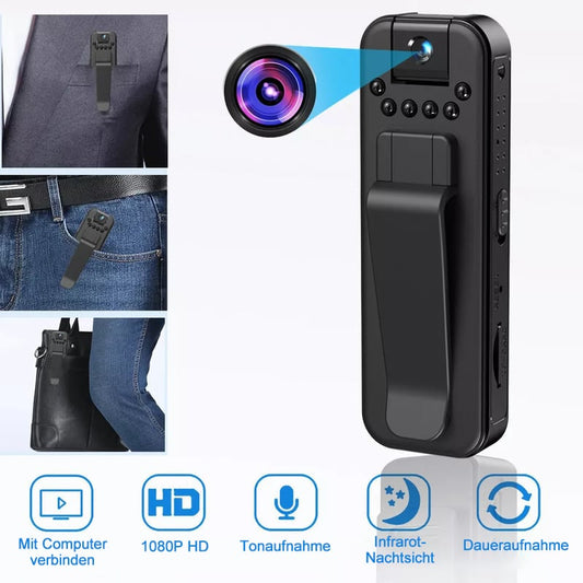 🏆Blitzverkauf⚡Über 50.000 VERKAUFT! Fast ausverkauft –🔥HD 1080P wiederaufladbare Mini-Körperkamera mit Nachtsicht und drehbarem Objektiv📷️