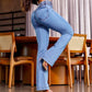 Stretchiga jeans med hög midja